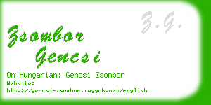 zsombor gencsi business card